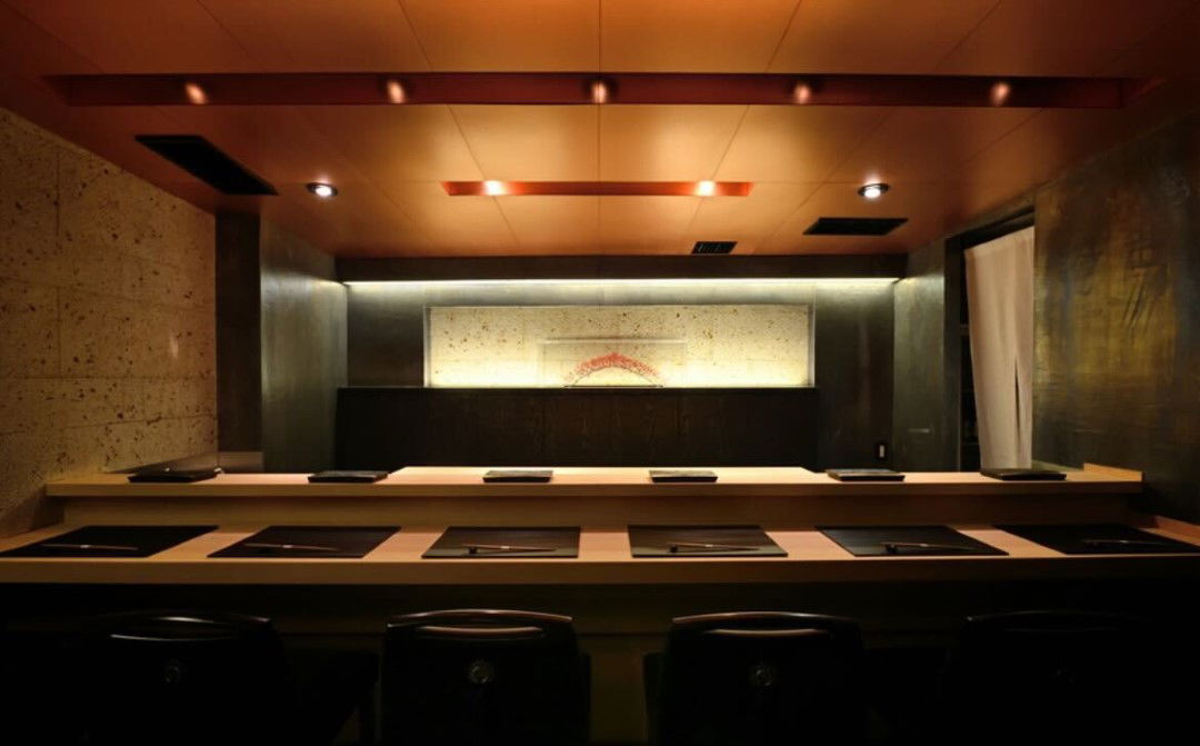 Elegant restaurant interior with chic minimalist design