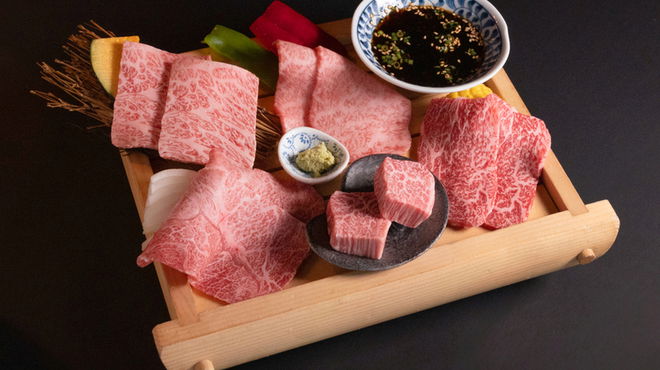 A generous serving of halal wagyu beef at Halal Wagyu Yakiniku Panga Asakusa.