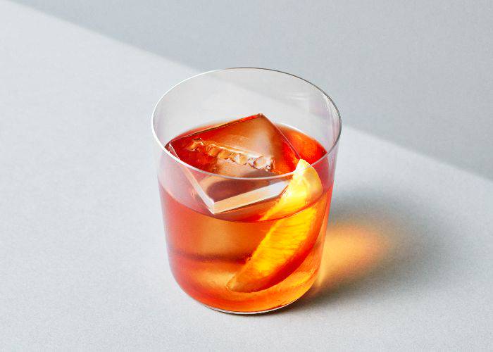 NIKKA WHISKY's Old Fashioned: Yoichi Single Malt, syrup, angostura bitters, sakura chip smoke.