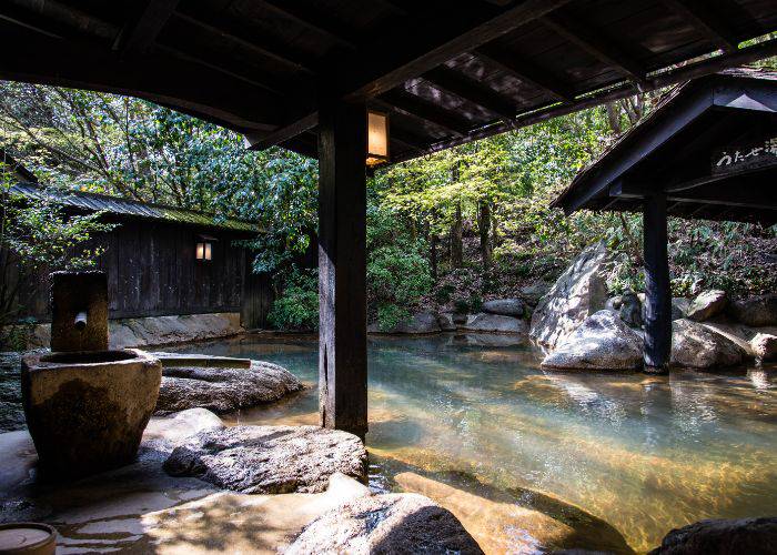 A beautiful onsen in Kyoto, perfect for warming up during the winter.