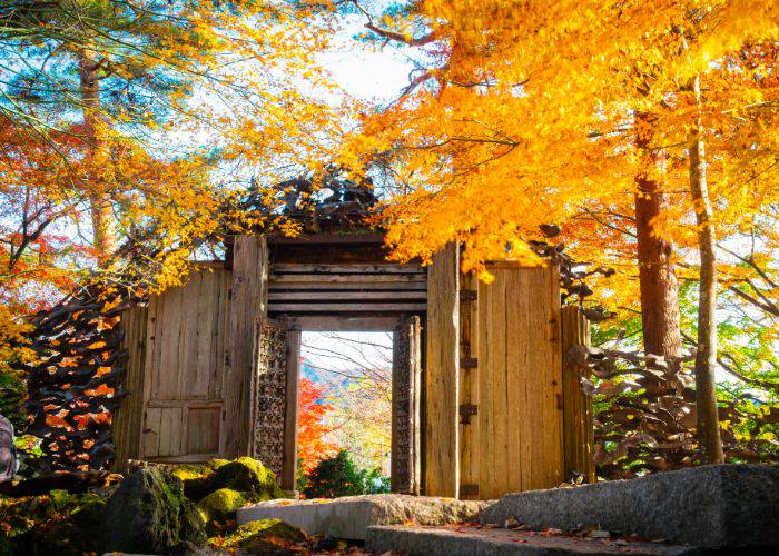 The intriguing entrance to the Kubota Itchiku Art Museum in Lake Kawaguchiko.