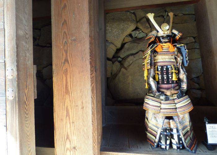 A samurai armor exhibition in Matsumoto.