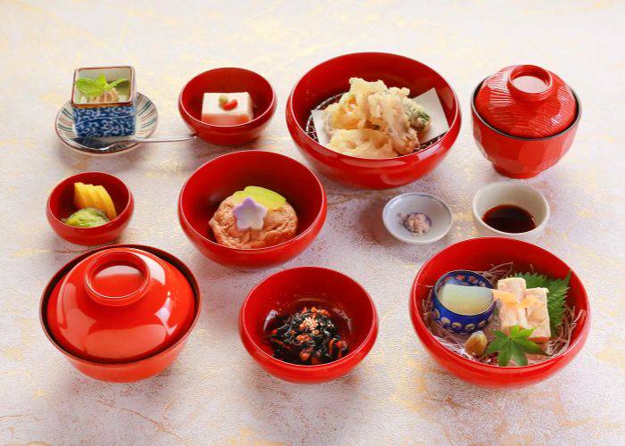 Traditional shojin ryori dishes