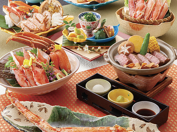Exquisite Japanese seafood feast with vibrant sashimi and delicate accompaniments