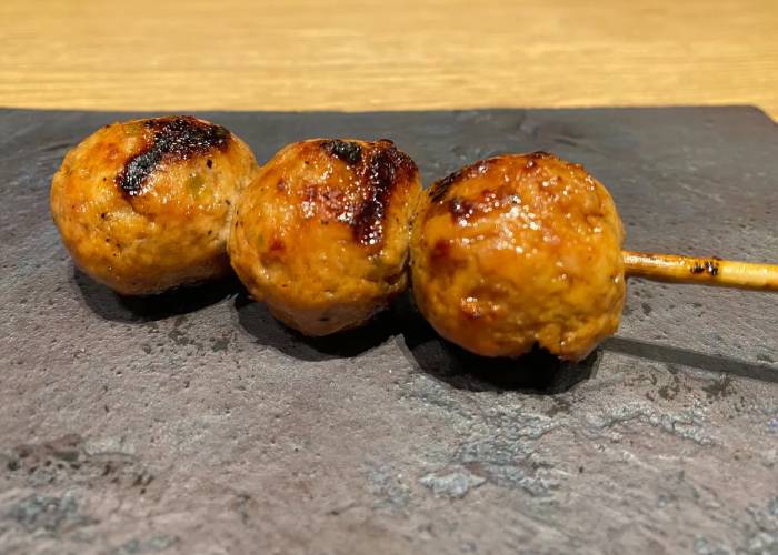 Chunky chicken skewers at Yakitori Sei.