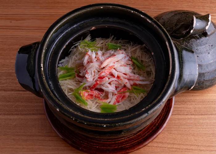 A hot pot of seasonal ingredients at Chiso Kondo.