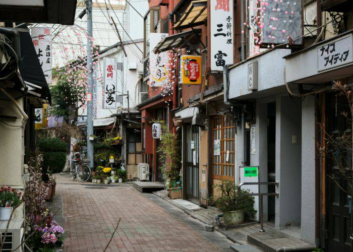 The traditional Japanese streets of Arakicho.