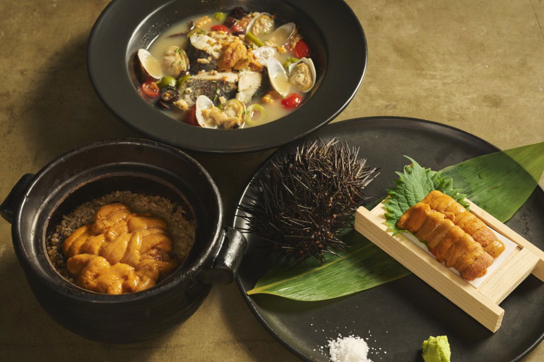 A selection of uni-infused dishes at UNIHOLIC.