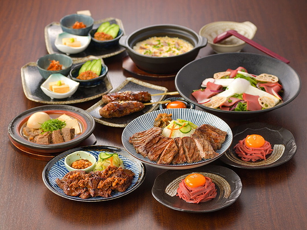 Gourmet Asian dishes elegantly displayed on a wooden table