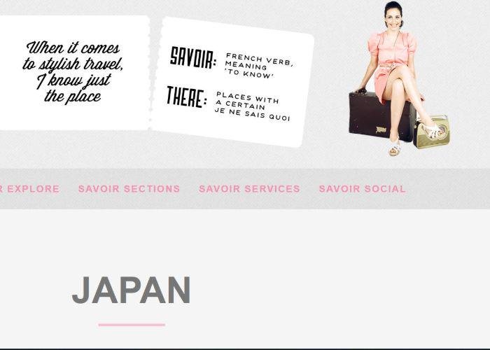 Savoir There Blog web page featuring Japan