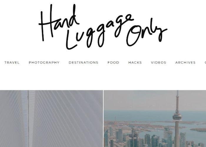 Hand Luggage Only blog homepage