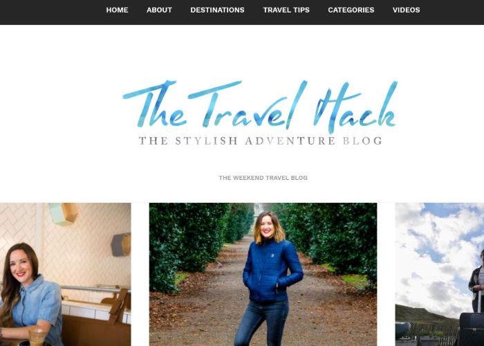 The Travel Hack blog homepage