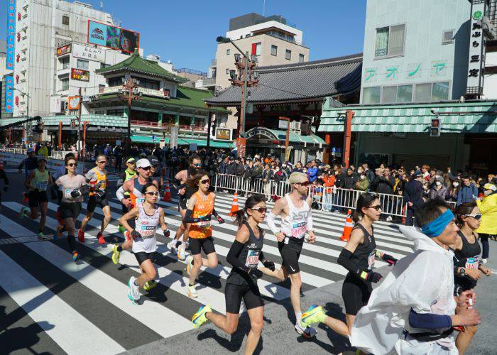 Runners in the Tokyo Marathon.