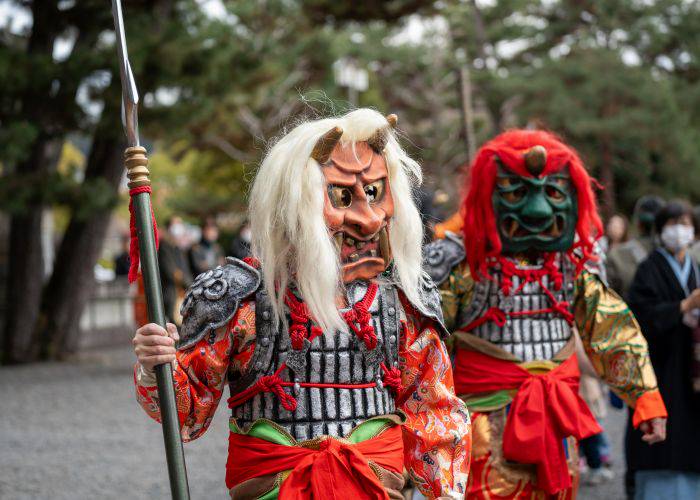 Demons strolling through Kyoto as part of setsubun matsuri.