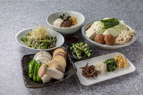 Healthy vegetable dishes at a modern restaurant