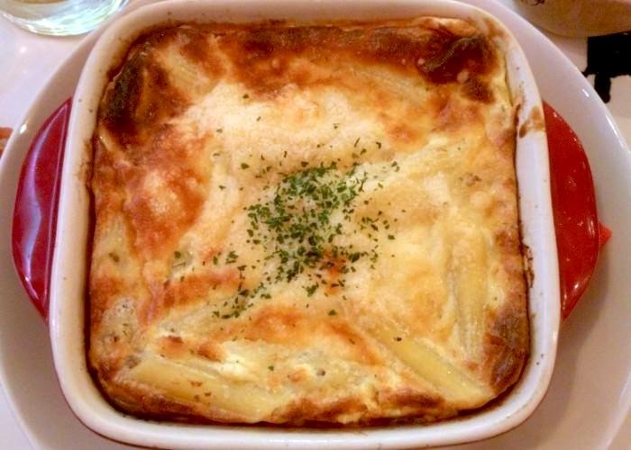 Cheesy gratin from the Moomin Cafe and Bakery in Tokyo