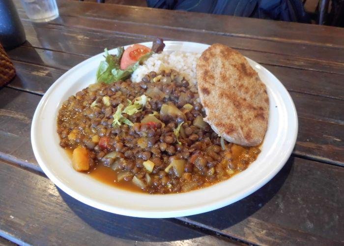A bowl of vegan comfort food from Otis, a Tex-Mex restaurant in Hiroshima