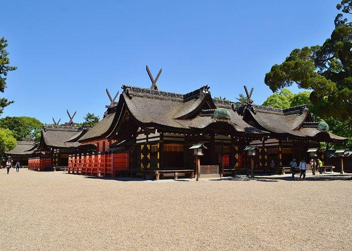 Sumiyoshi Taisha main shrine, exterior view