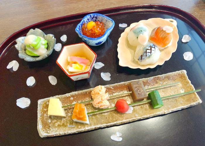 Platter from Michelin Starred Restaurant, Komago in Hyogo Prefecture