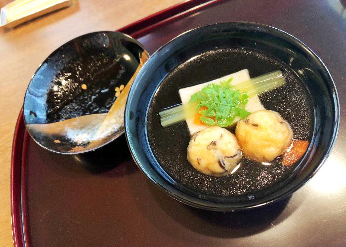 Soup from Komago, a Michelin-starred restaurant in Hyogo