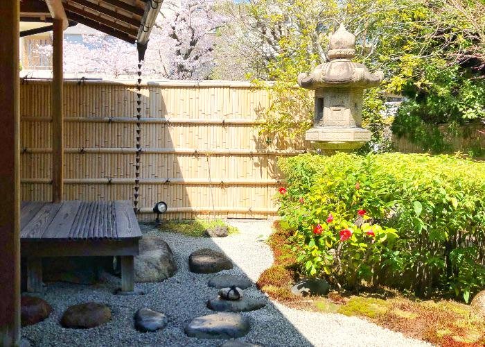 The Japanese garden of Komago, a Michelin restaurant in Hyogo