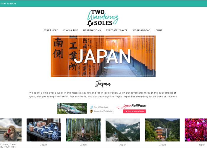 Two Wandering Soles Japan Travel Page for budget travel and planning blog