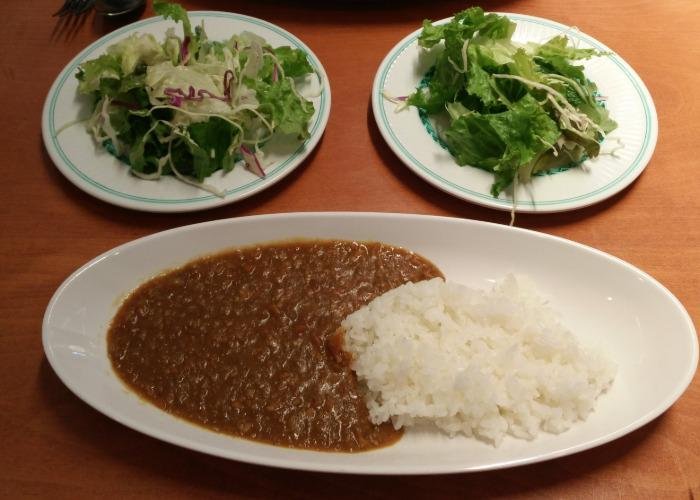 Japanese Curry Rice with 2 salad bowls