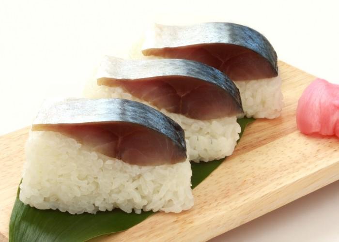 A style of Kyoto sushi called sabazushi, which is made of fermented mackerel