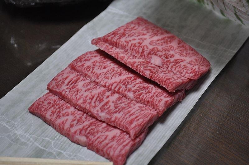 Marbled Japanese wagyu beef