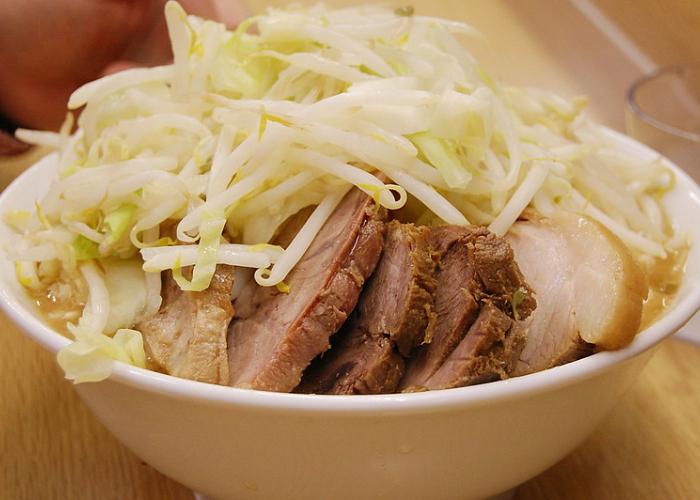 Bowl of Ramen Jiro with extra chashu